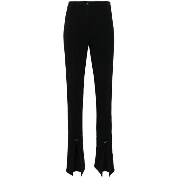 MUGLER High-Waisted Split Hem Trousers Women BLACK Pants - Picture 5 of 5